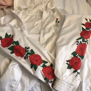 Empyre white windbreaker hoodie